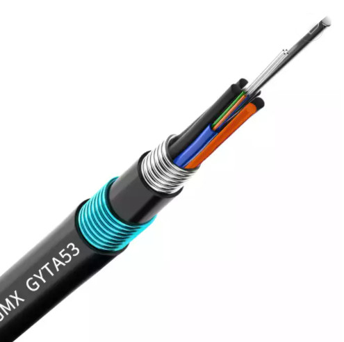 Καλώδιο οπτικών ινών Direct Burial GYTA Armored Single Mode 144 Core Double Sheath