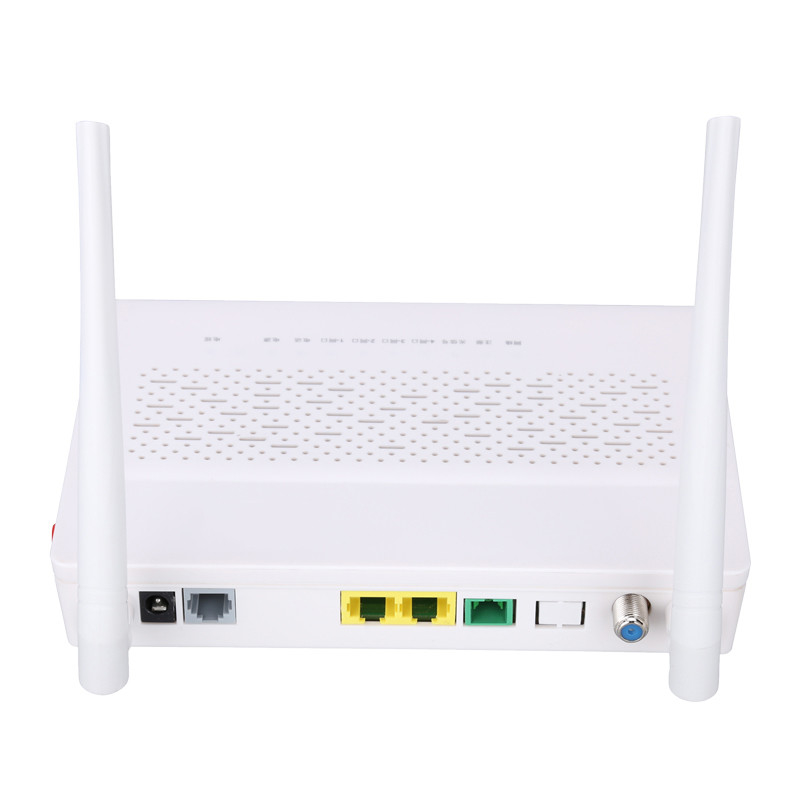 2.4GHz πολυ άσπρο χρώμα FTTH ONU ONT ΔΟΧΕΊΩΝ CATV λειτουργίας XPON ONU 1FE 1GE WIFI