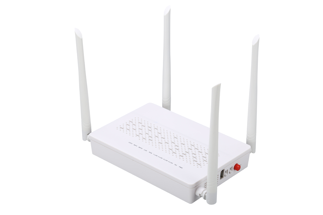 4GE 2.4G/5G WIFI ΔΟΧΕΊΩΝ CATV GPON ONU διαποδιαμορφωτών ενιαία ίνα τρόπου Sc ενιαία