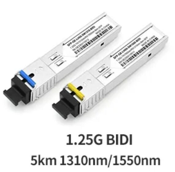 1.25G πομποδέκτης 5km οπτικών ινών SFP ενότητα συνδετήρων BIDI SFP Sc 1550/1310nm