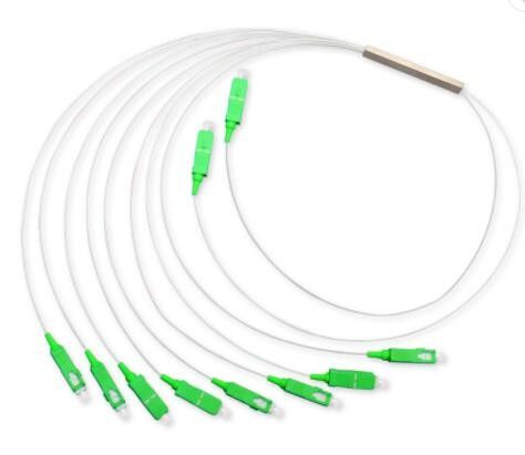 Θραύστης PLC σωλήνων χάλυβα FTTH, 2 μίνι τύπος singlemode G657A 8 θραυστών