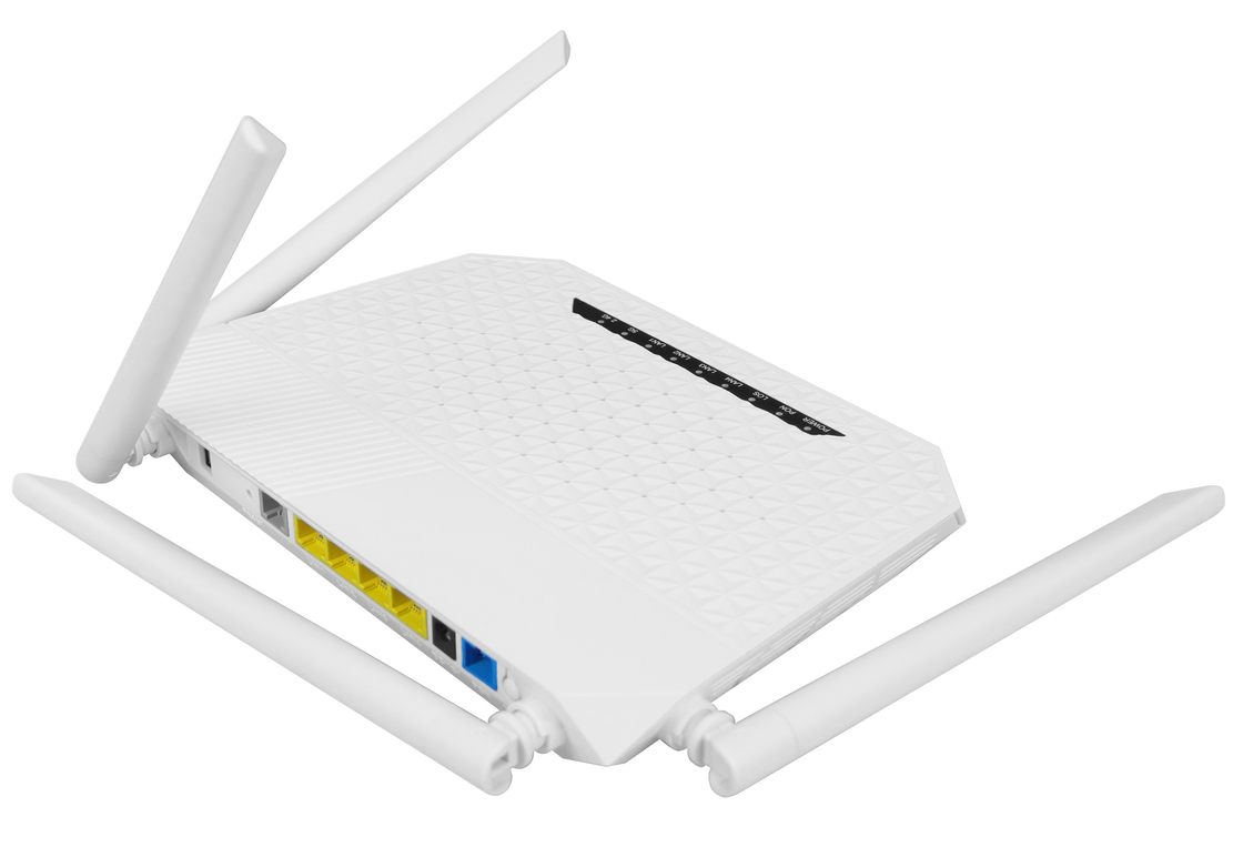 4GE βαρίδι 20KM δρομολογητών GPON εναλλασσόμενου ρεύματος WIFI USB XPON ONU συνδετήρας Sc UPC