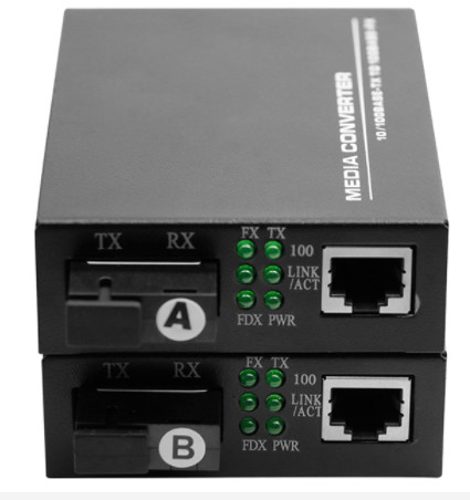UTP 20KM μετατροπέας 1310/1550nm 10/100M 2 λιμένες MDI MEDIA οπτικών ινών