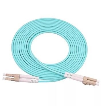 Διπλό σακάκι σκοινιού LSZH μπαλωμάτων LC LC OM3 για Gigabit Ethernet