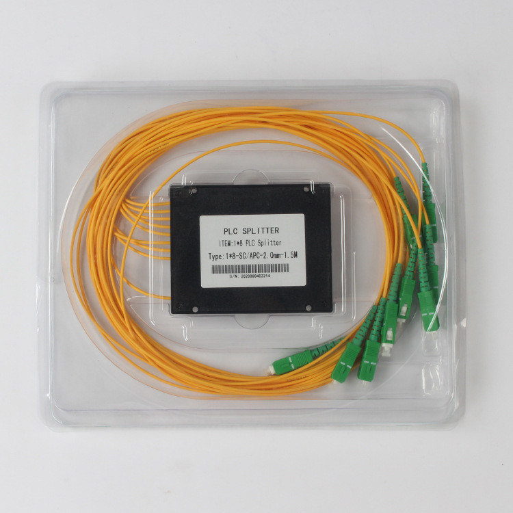APC Sc θραυστών PLC θραυστών 1 X 8 οπτικών ινών 2.0MM κλάδος 1.5Meter κιβωτίων